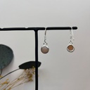 Boucles d'oreilles Argent 925 & Opale Rose [1698]