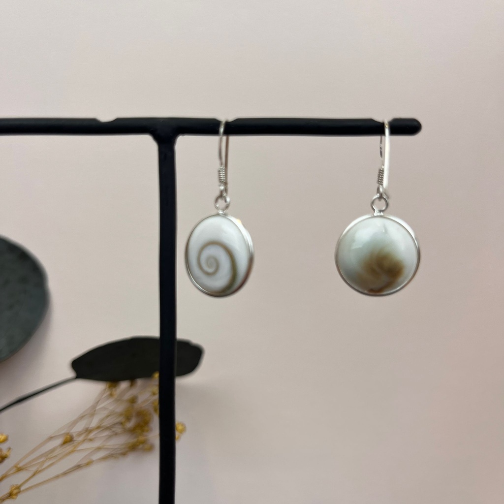 Boucles d'oreilles Argent 925 & Œil de Sainte-Lucie [1701]