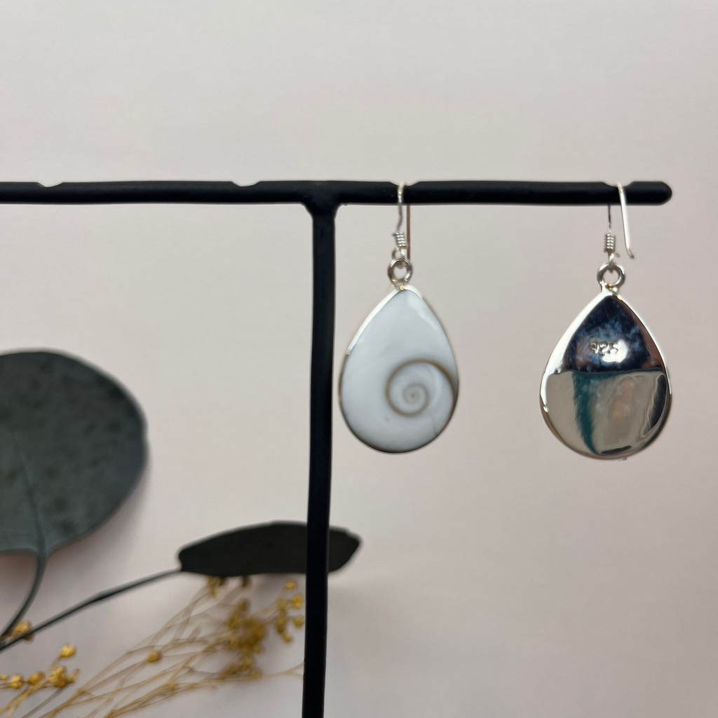 Boucles d'oreilles Argent 925 & Œil de Sainte-Lucie [1702]