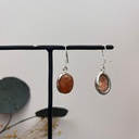 Boucles d'oreilles Argent 925 & Pierre de Soleil [1704]