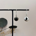 Boucles d'oreilles Argent 925 & Obidienne Argentée [1707]