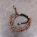 Bracelet 'Anahit' Multicolore - Laiton Doré - Nataraj