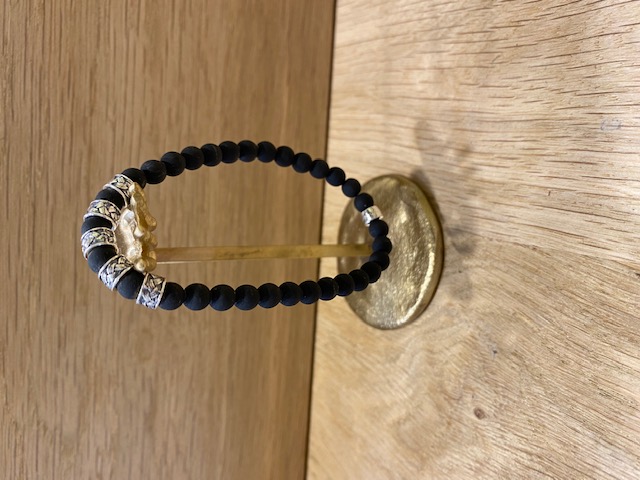 Bracelet Perles Céramiques 6 mm Médium Argent 925 [Bracelet]
