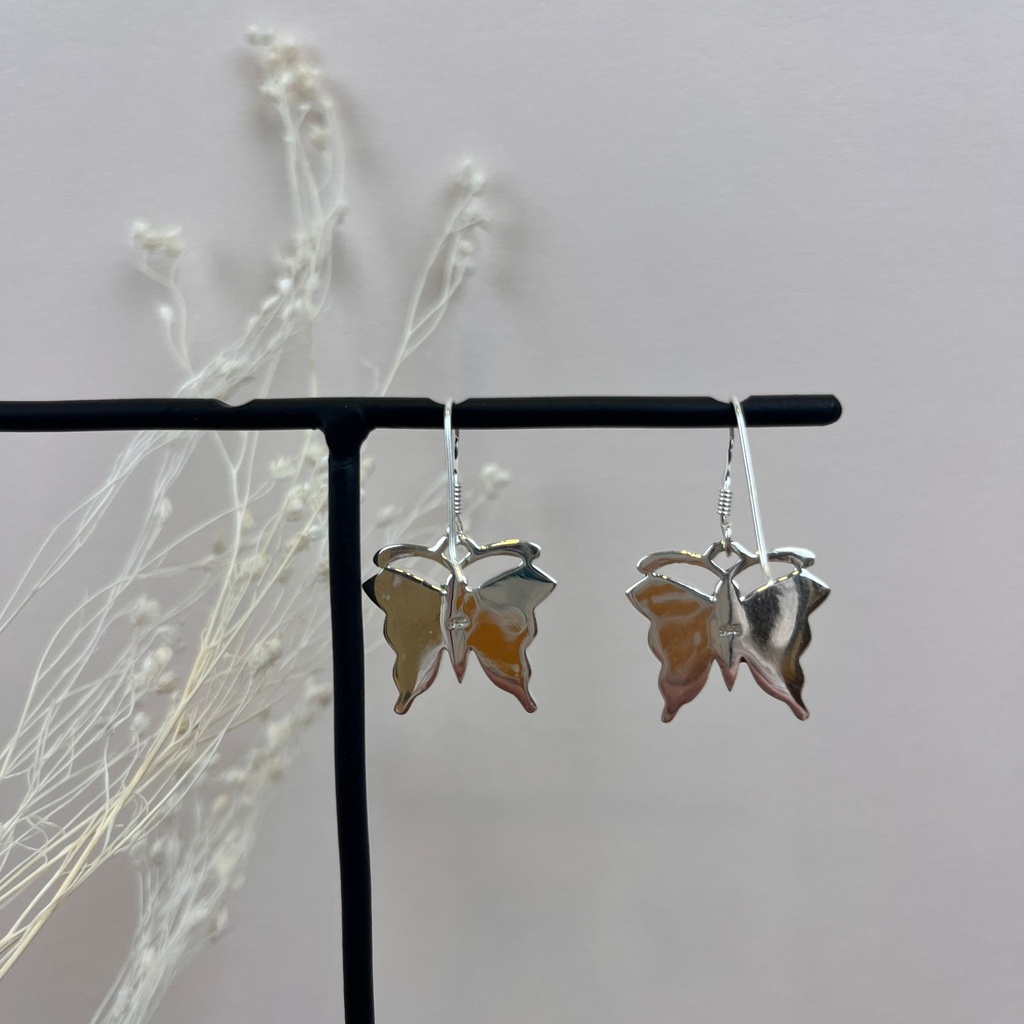 Boucles d'oreilles 'Papillon' Argent 925 - Turquoise [1730]