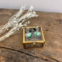 Clous d'oreilles 'Coeur' Argent 925 - Abalone [1719]