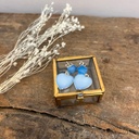 Clous d'oreilles 'Coeur' Argent 925 - Nacre [1716]