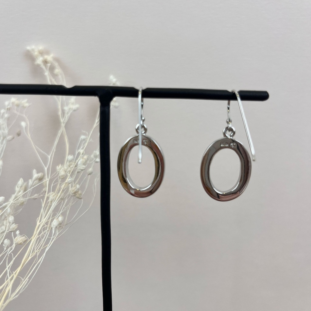 Boucles d'oreilles Argent 925 - Argenté & Rose [1733]