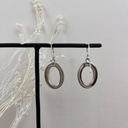 Boucles d'oreilles Argent 925 - Argenté & Bleu [1732]