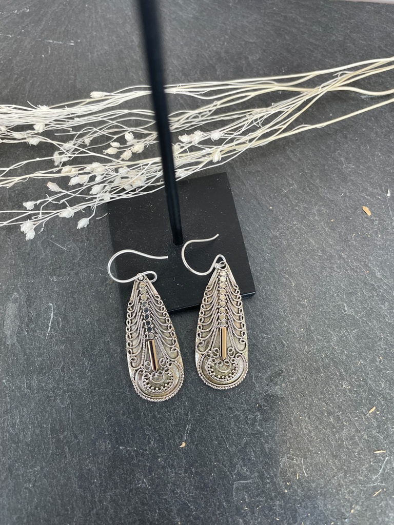 Boucles d'oreilles Argent 925 & Plaqué Or [1738]