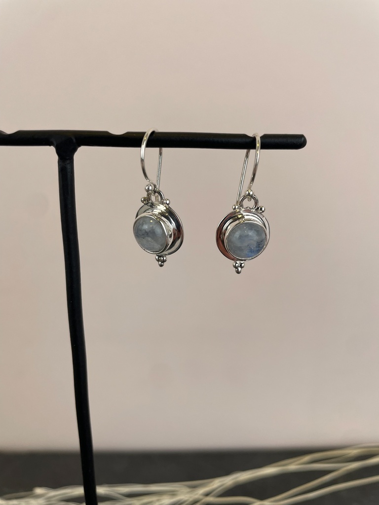 Boucles d'oreilles Argent 925 - Pierre de Lune [1744]