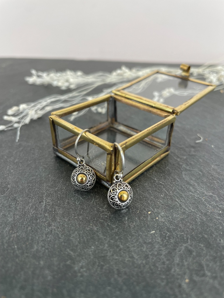 Boucles d'oreilles Argent 925 & Plaqué Or [1770]