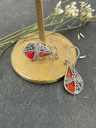 Boucles d'oreilles Argent 925 - Corail [1803]