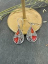 Boucles d'oreilles Argent 925 - Corail [1803]