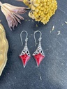 Boucles d'oreilles Argent 925 - Corail [1806]