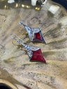 Boucles d'oreilles Argent 925 - Corail [1806]
