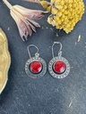 Boucles d'oreilles Argent 925 - Corail [1807]