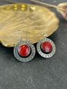 Boucles d'oreilles Argent 925 - Corail [1807]
