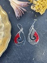 Boucles d'oreilles Argent 925 - Corail [1808]