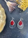 Boucles d'oreilles Argent 925 - Corail [1809]
