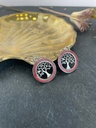 Boucles d'oreilles Argent 925 - Corail [1810]