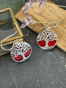 Boucles d'oreilles Argent 925 - Corail [1842]