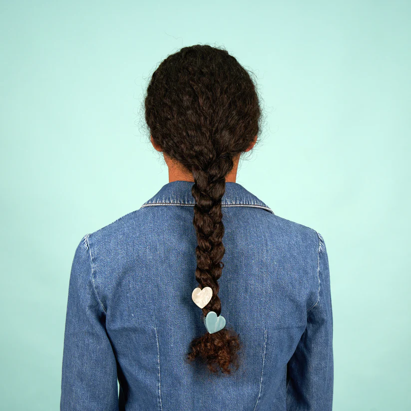 Mini Pince à Cheveux 'Cœur Blanc' - Coucou Suzette