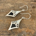 Boucles d'oreilles Argent 925 - Onyx [1922]