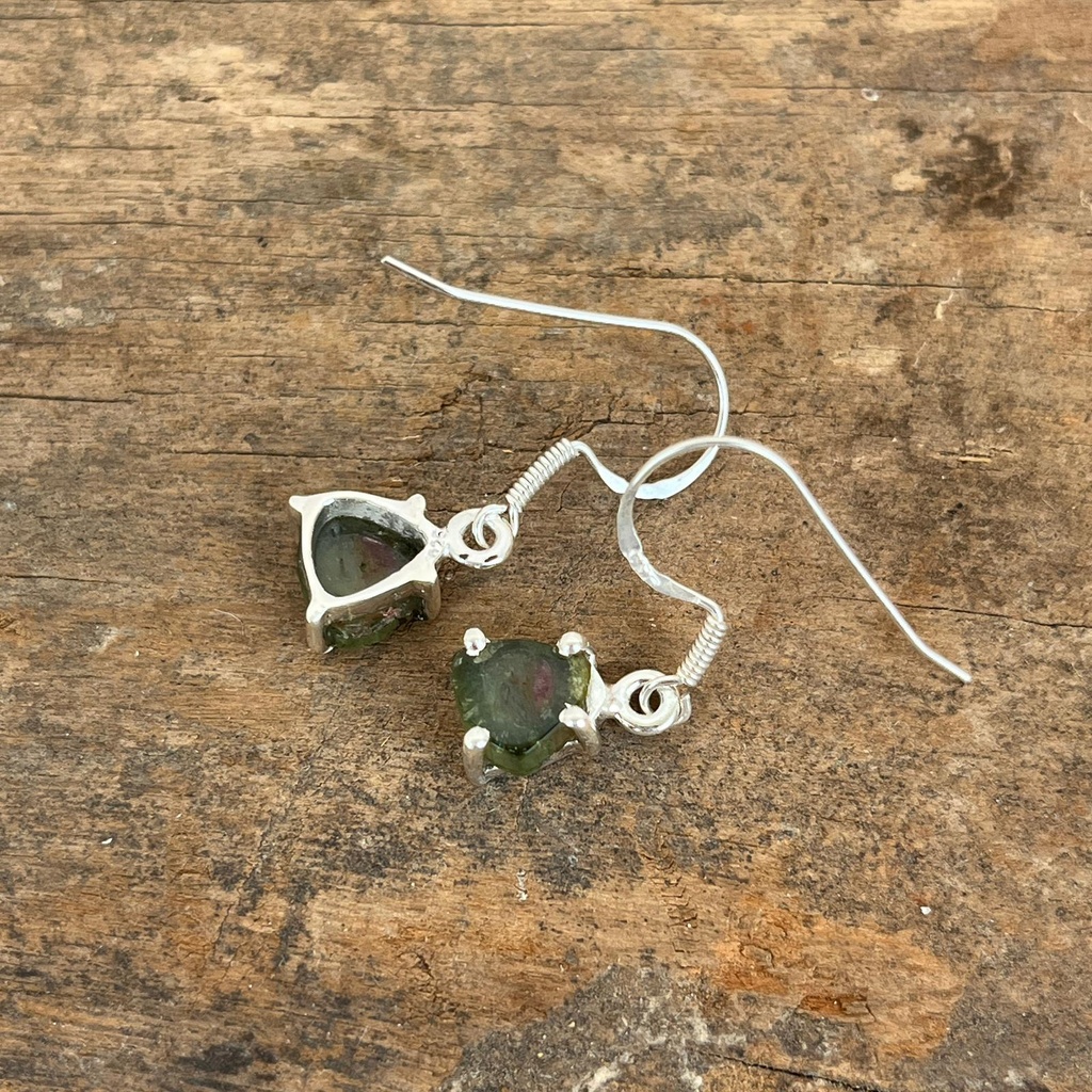 Boucles d'oreilles Argent 925 - Tourmaline [1923]