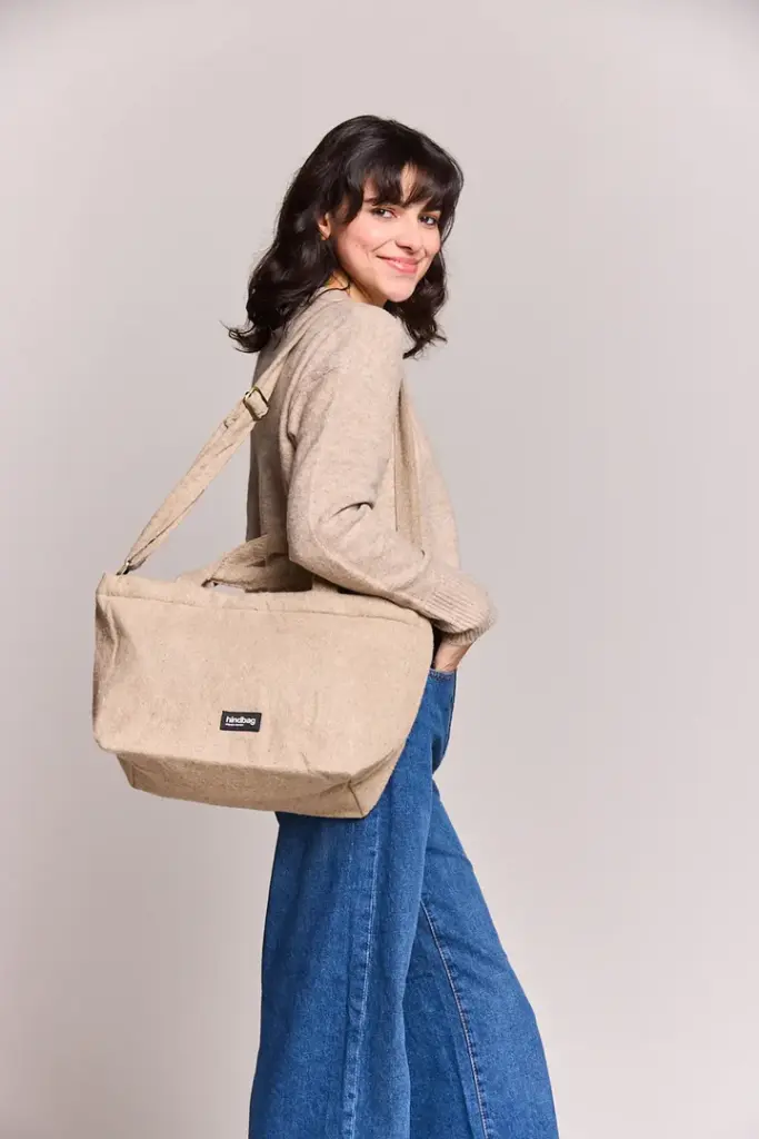 Sac Cabas 'Alba' Laine Beige - Hindbag