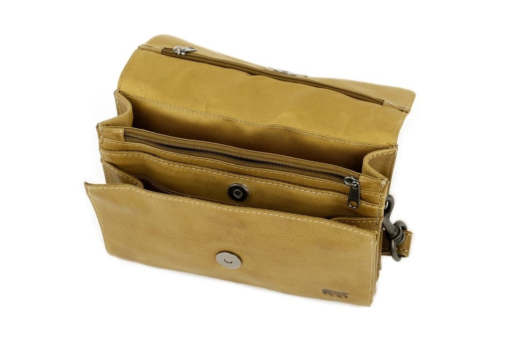 Sac en Bandoulière 'Joelle' Jaune - Cuir - Bear Design