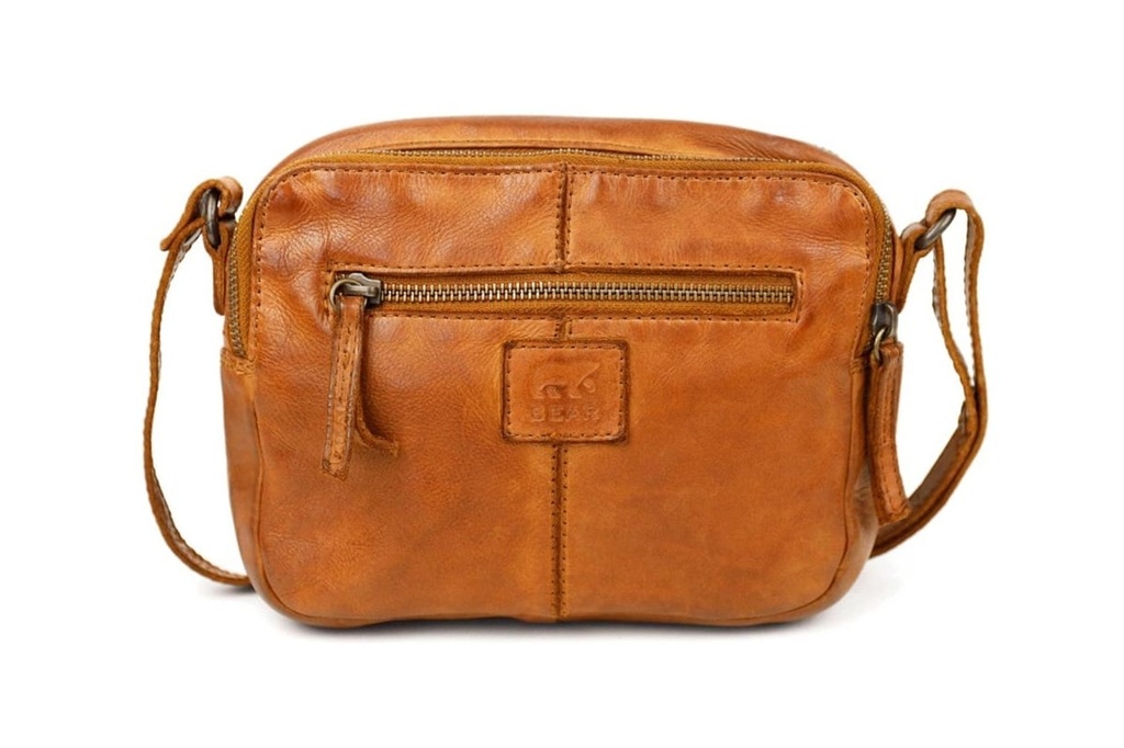 Sac en Bandoulière 'Irem' Cognac - Cuir - Bear Design