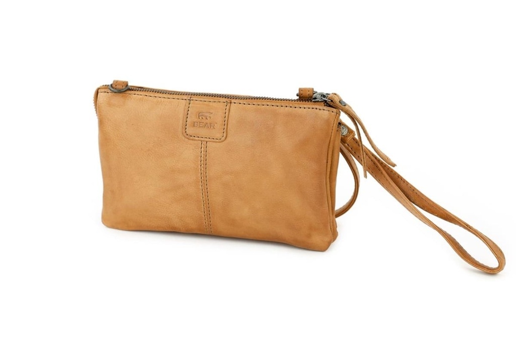Sac en Bandoulière 'Uma' Taupe - Cuir - Bear Design