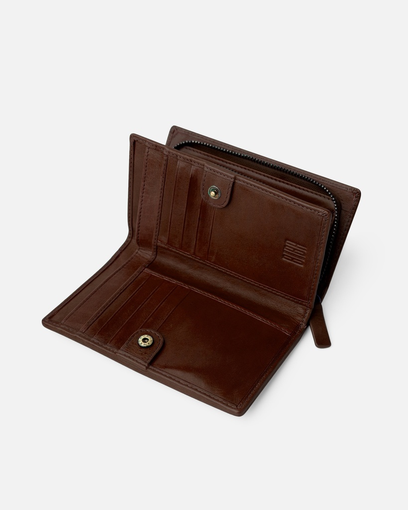 Portefeuille 'Perkins' Brun Foncé - Biba