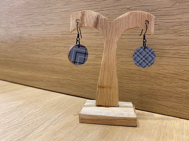 BO Amy Impression Bois [Boucles d'Oreilles]