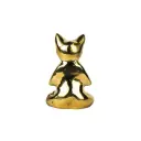 Chat Yoga Bronze - Or - 13 x 9 x 5 cm