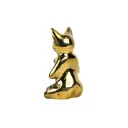 Chat Yoga Bronze - Or - 13 x 9 x 5 cm