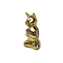 Chat Yoga Bronze - Or - 13 x 9 x 5 cm