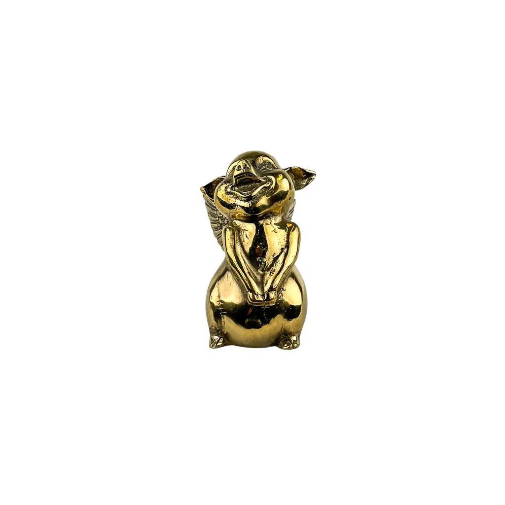Cochon Vollant Bronze - Or - 9 x 5 x 6,5 cm