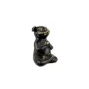 Cochon Yoga Bronze - Noir & Or - 10,5 x 7 x 6,5 cm