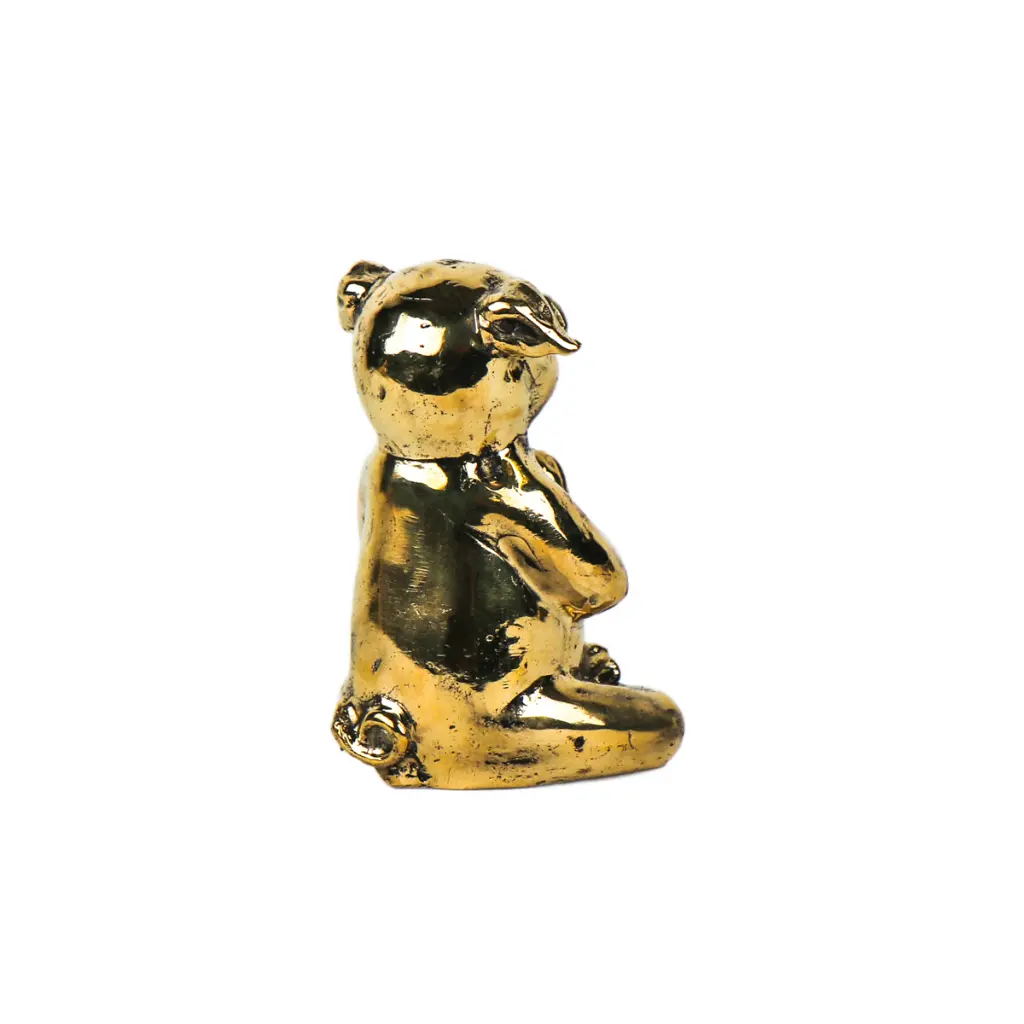 Cochon Yoga Bronze - Or - 10,5 x 7 x 6,5 cm