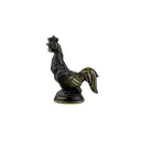 Coq Bronze - Noir & Or - 10 x 9 x 3,5 cm