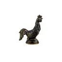 Coq Bronze - Noir & Or - 10 x 9 x 3,5 cm