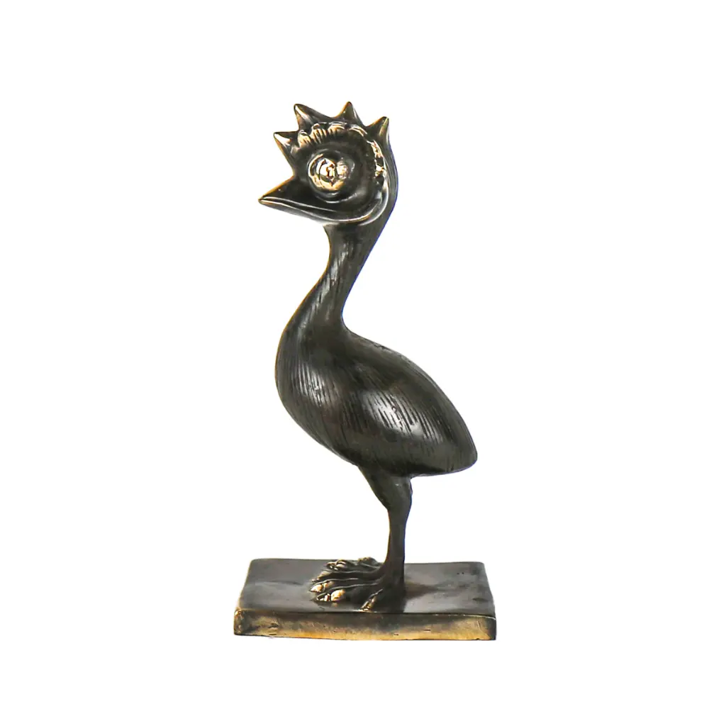 Funky Emu Bronze - Noir & Or - 20 x 8 x 10 cm