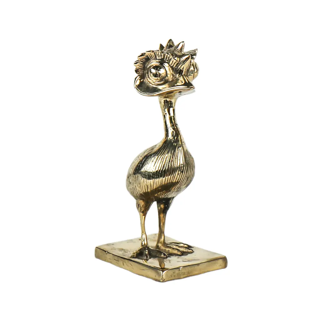Funky Emu Bronze - Or - 20 x 8 x 10 cm