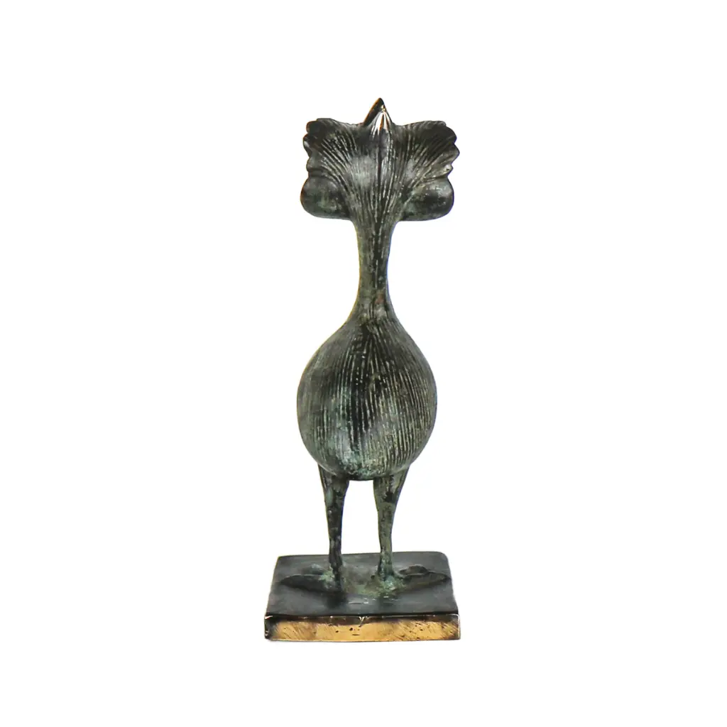 Funky Emu Bronze - Vert Antique - 20 x 8 x 10 cm