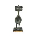 Funky Emu Bronze - Vert Antique - 20 x 8 x 10 cm