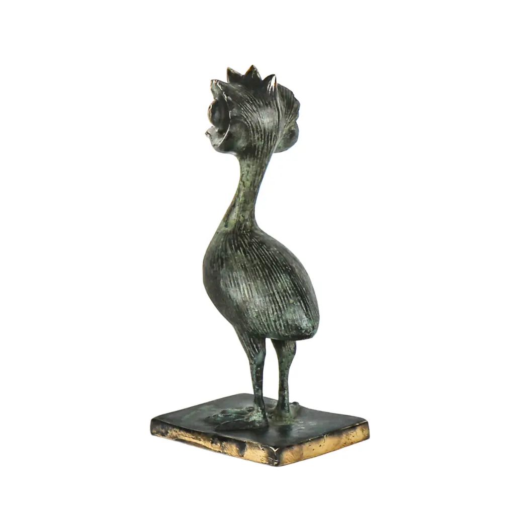 Funky Emu Bronze - Vert Antique - 20 x 8 x 10 cm
