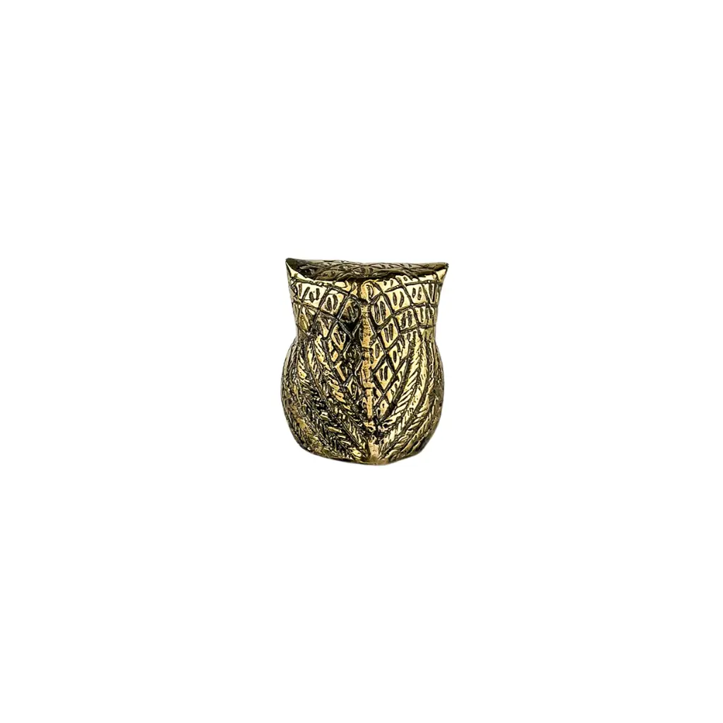 Hibou Bronze - Or - 6 x 5 x 5 cm