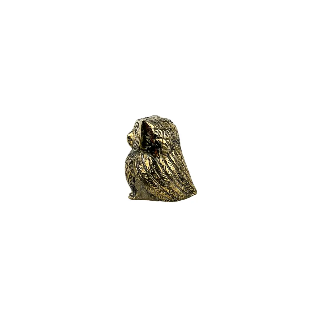 Hibou Bronze - Or - 6 x 5 x 5 cm