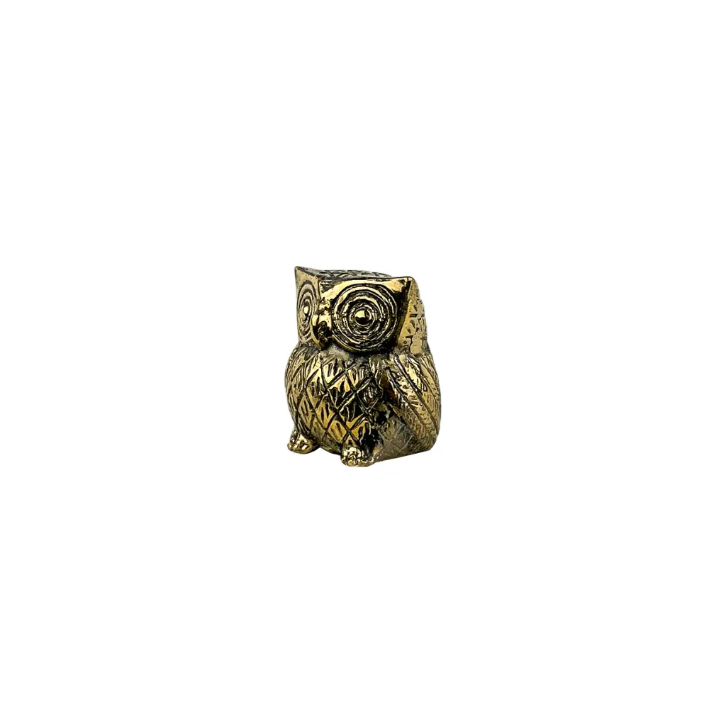 Hibou Bronze - Or - 6 x 5 x 5 cm
